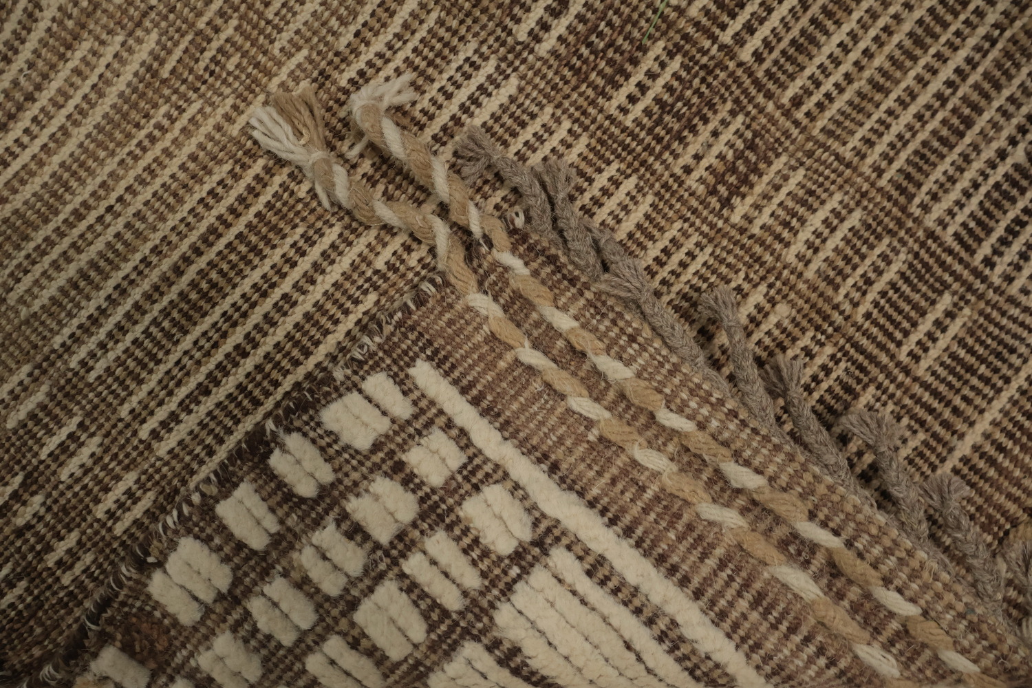 Earth Tone Wool Moroccan Oriental Area Rug 8x10