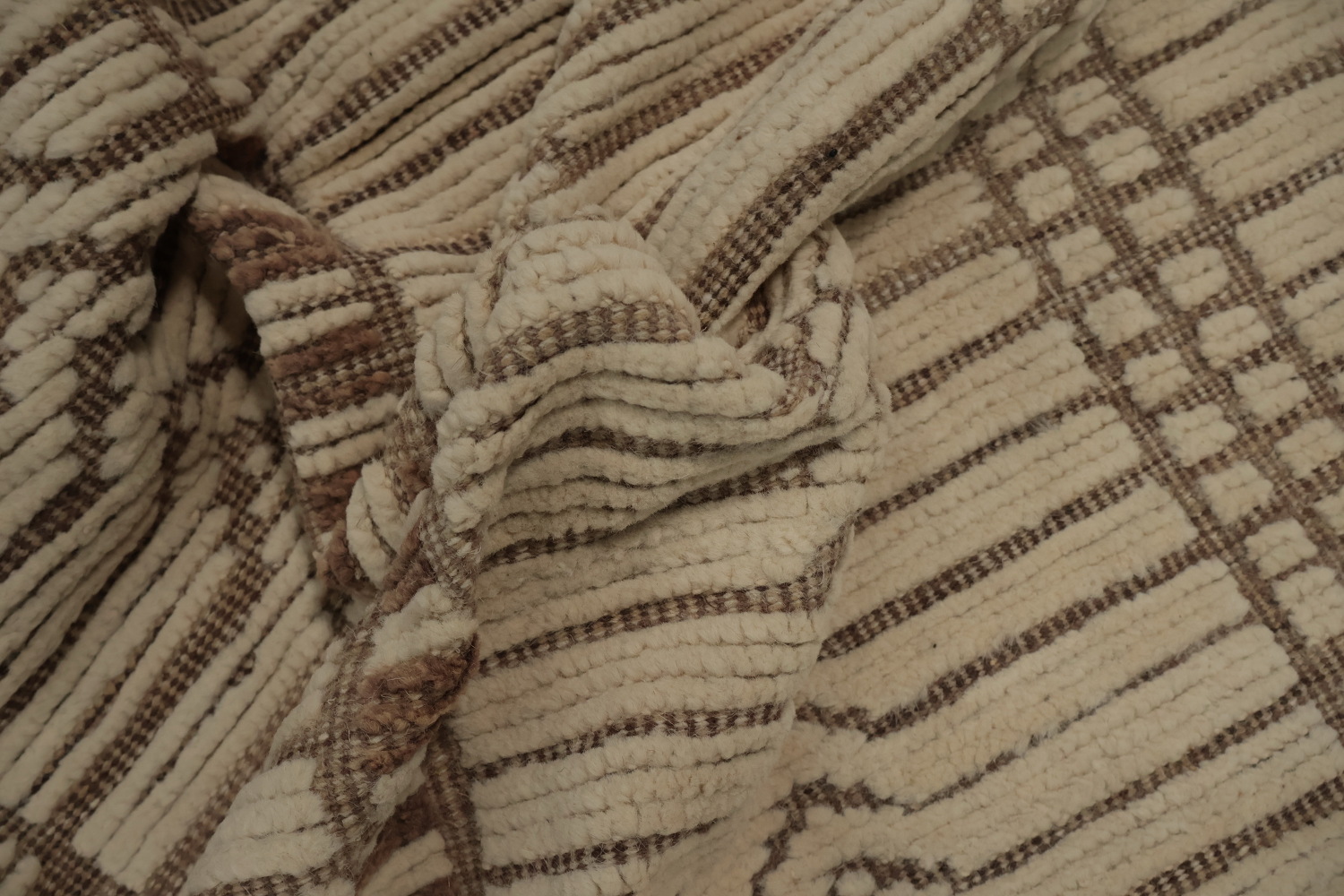 Earth Tone Wool Moroccan Oriental Area Rug 8x10