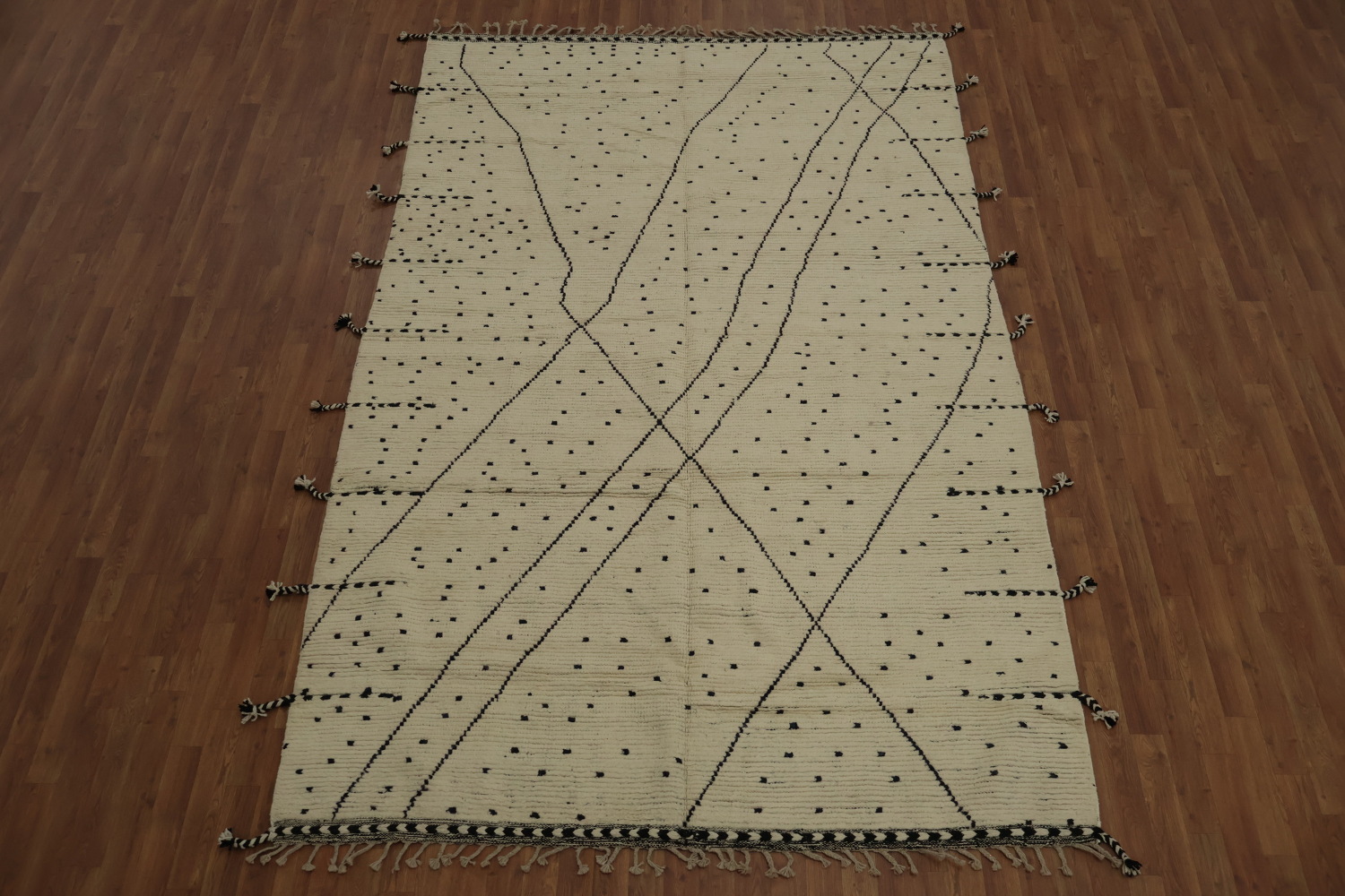 Handmade Wool Moroccan Oriental Area Rug 7x11