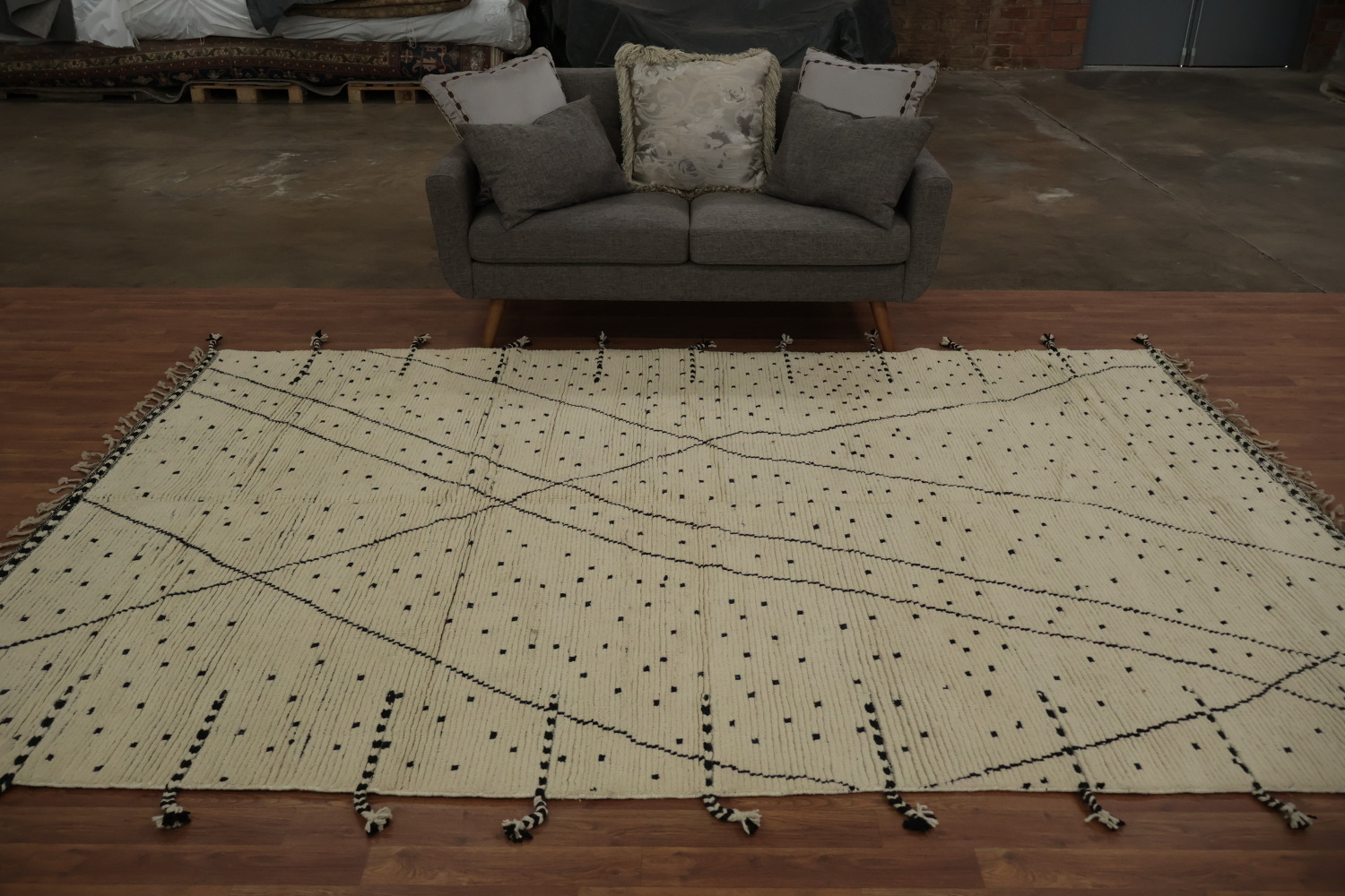 Handmade Wool Moroccan Oriental Area Rug 7x11