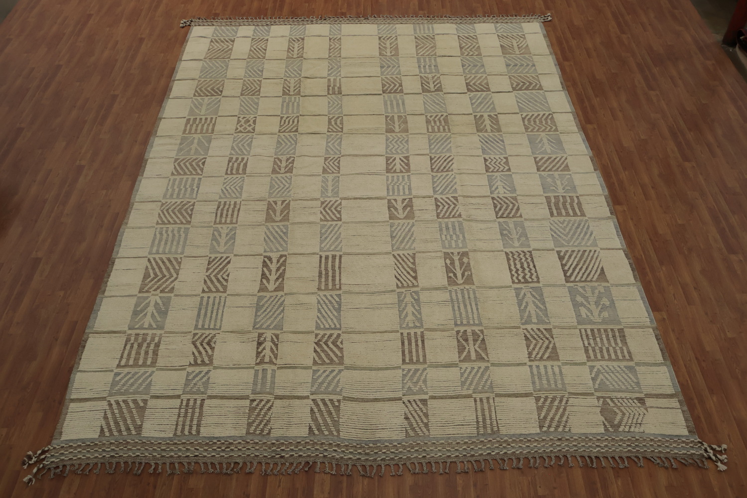 Elegant Moroccan Large Rug 12x16 with Neutral Shades for Modern Homes