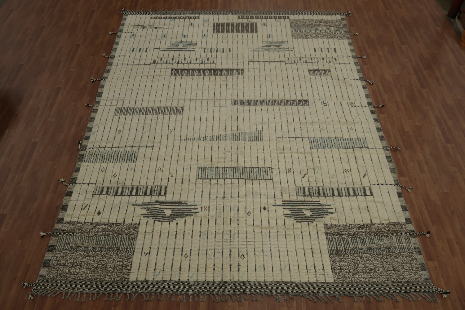 Minimalist Moroccan Large Rug 12x16 Perfect for Sophisticated Decor