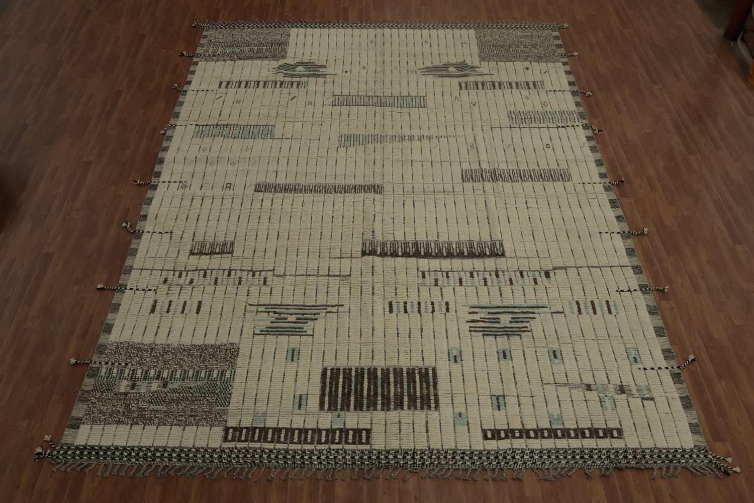 Minimalist Moroccan Large Rug 12x16 Perfect for Sophisticated Decor