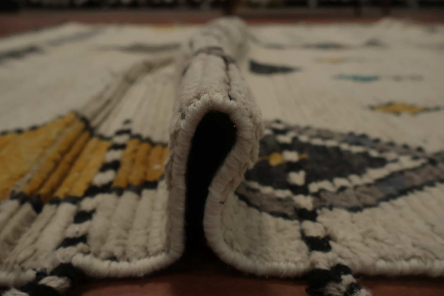 Tribal-Inspired Moroccan Area Rug 7x11 with Bold Diamond Motifs