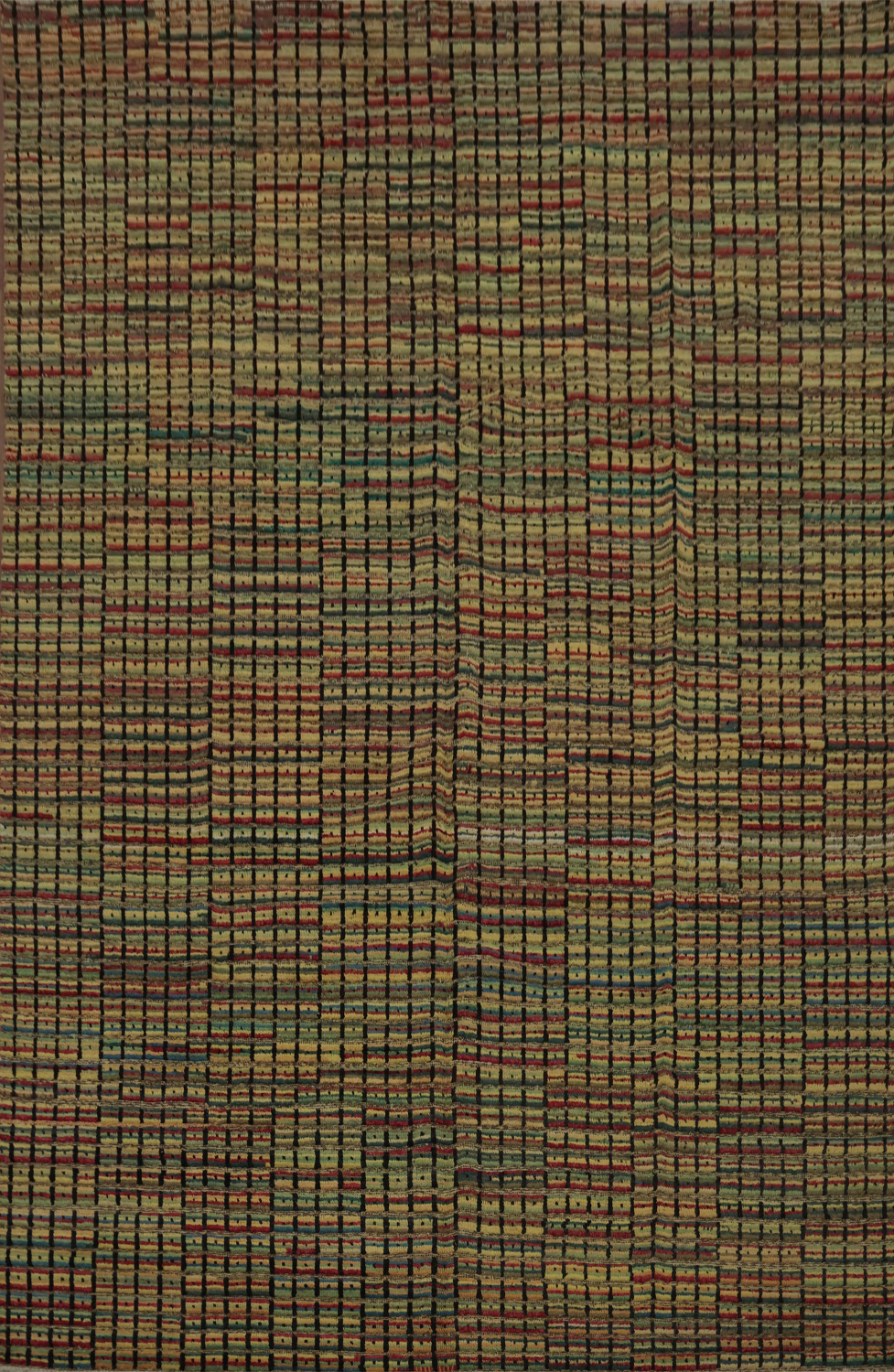Striped Multicolor Moroccan Oriental Area Rug 9x13