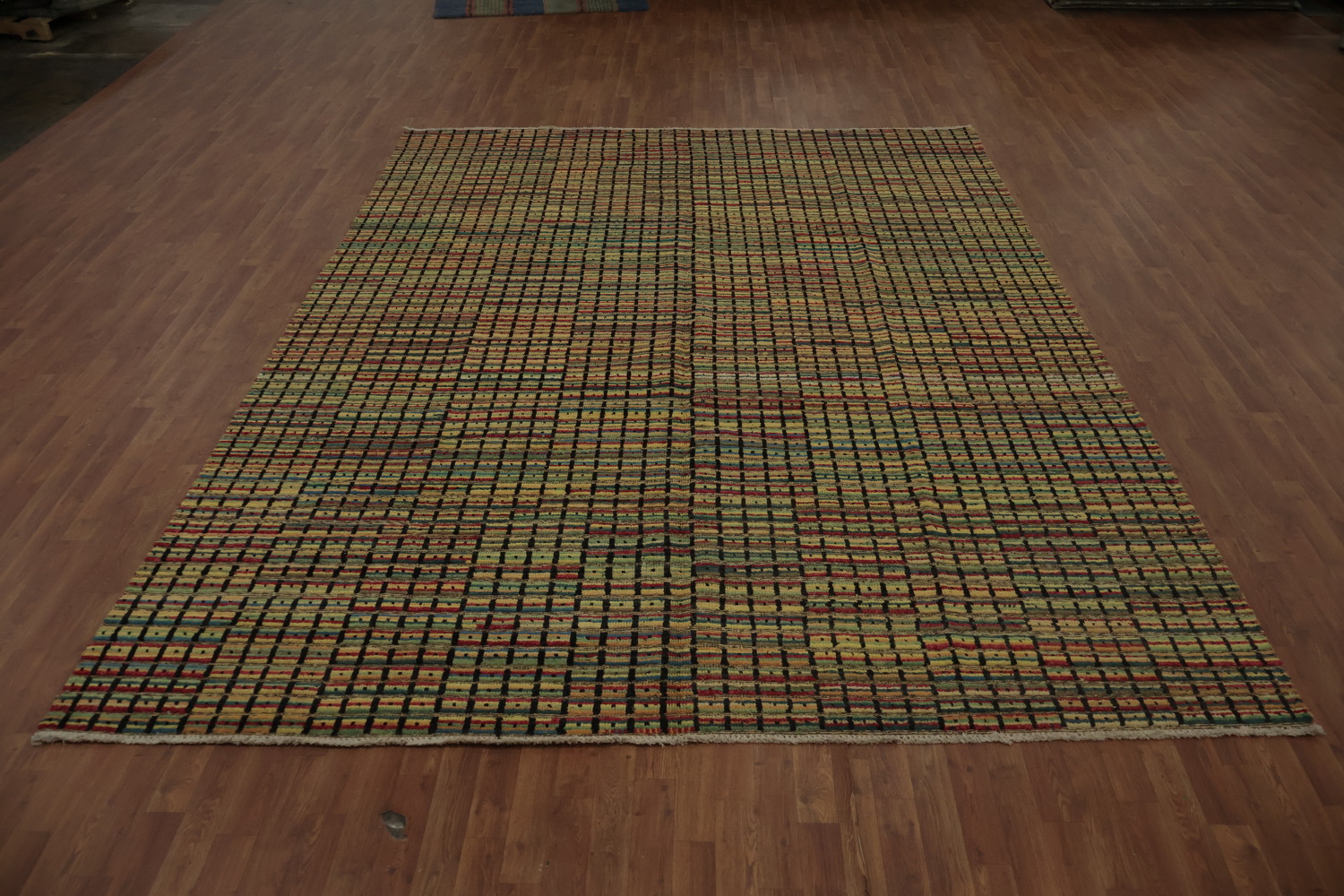 Striped Multicolor Moroccan Oriental Area Rug 9x13