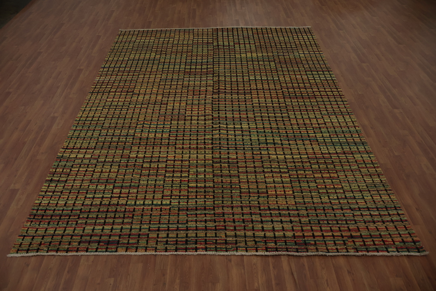 Striped Multicolor Moroccan Oriental Area Rug 9x13