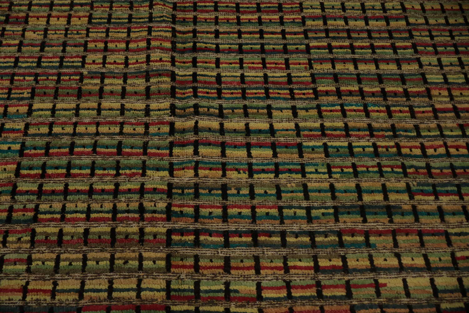 Striped Multicolor Moroccan Oriental Area Rug 9x13