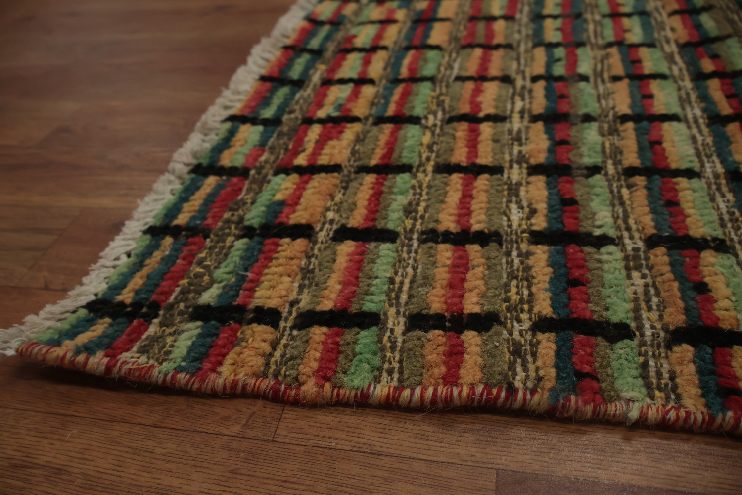 Striped Multicolor Moroccan Oriental Area Rug 9x13