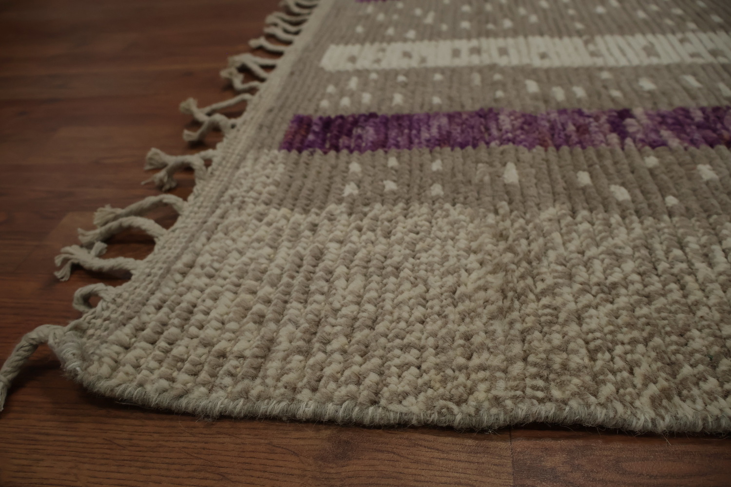 Artistic Linear Moroccan Large Rug 10x14 in Calming Earth Tones