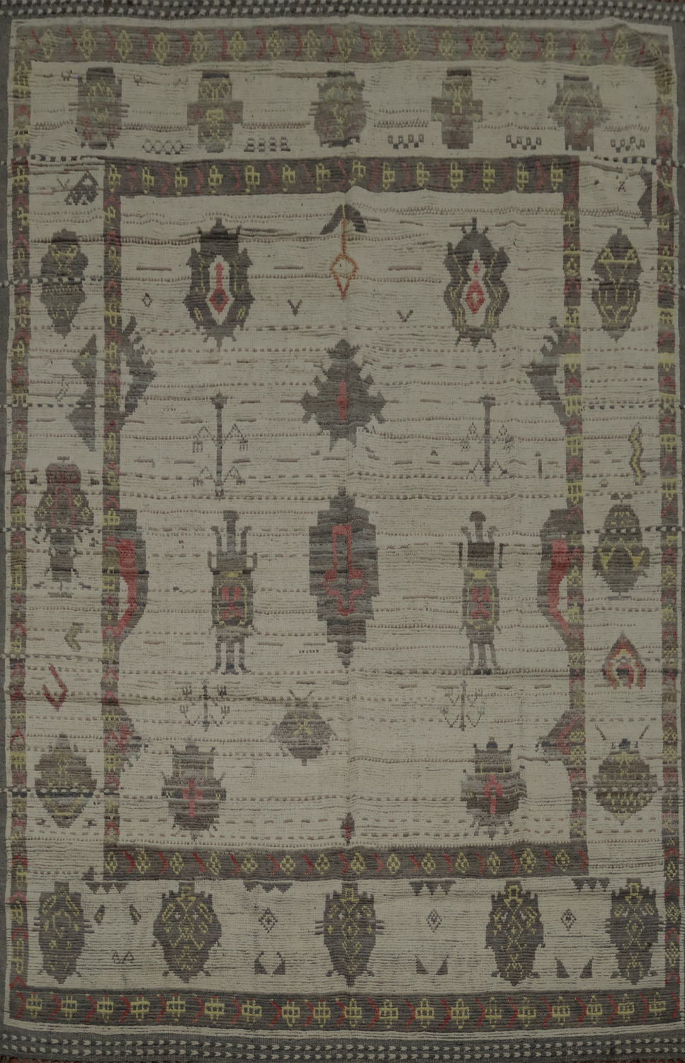 Geometric Wool Moroccan Wool Large Rug 10x15