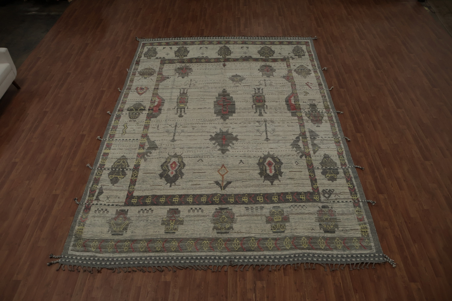 Geometric Wool Moroccan Wool Large Rug 10x15