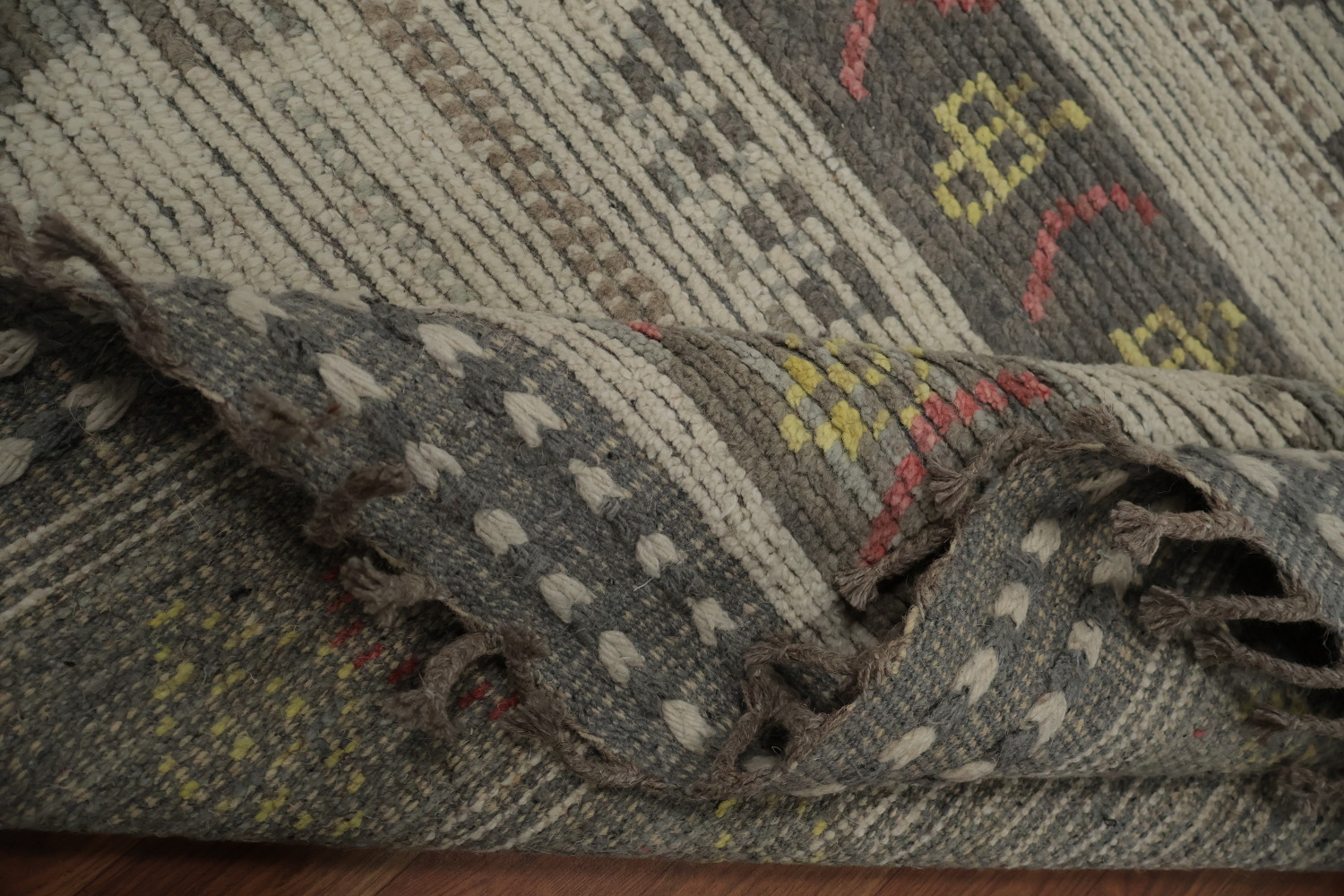 Geometric Wool Moroccan Wool Large Rug 10x15