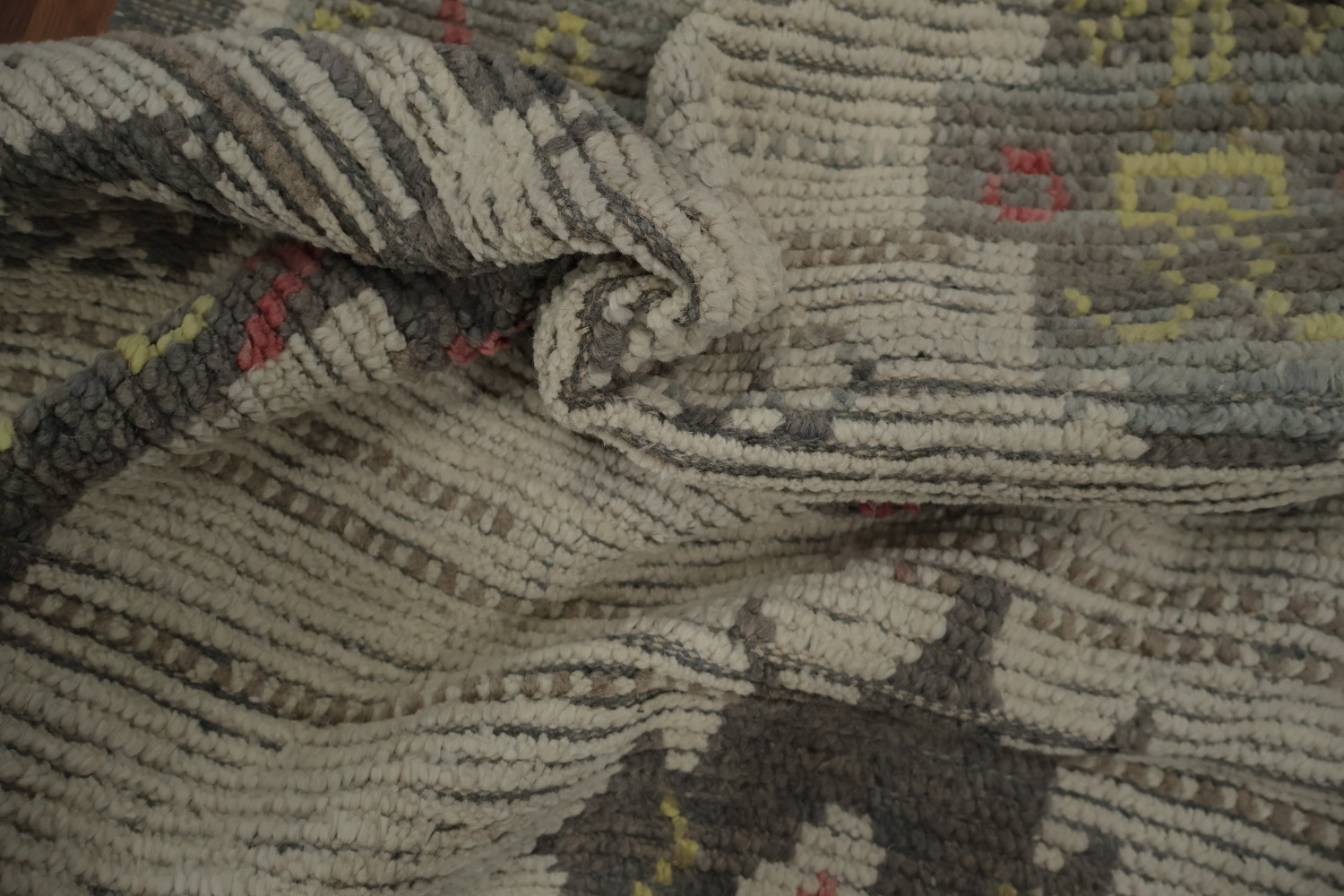 Geometric Wool Moroccan Wool Large Rug 10x15