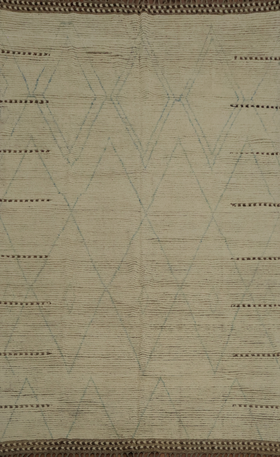 Handcrafted Moroccan Area Rug 8x11 Elegant Subtle Geometric Patterns