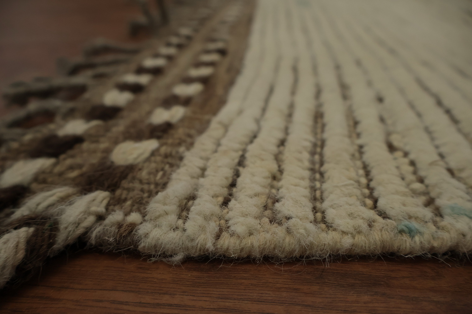 Handcrafted Moroccan Area Rug 8x11 Elegant Subtle Geometric Patterns