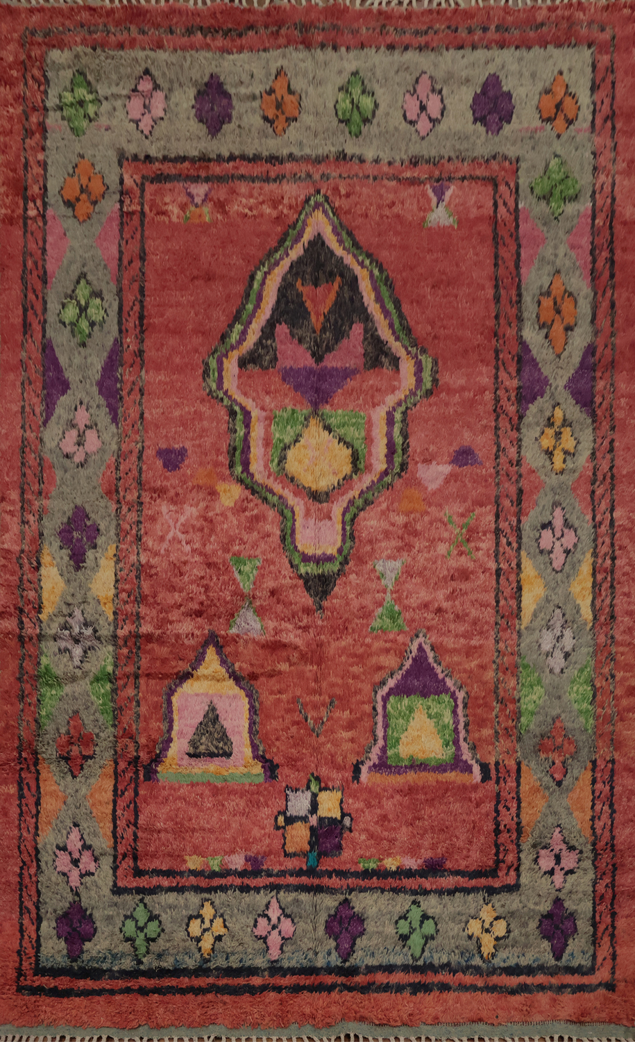 Handmade Plush Moroccan Oriental Area Rug 8x11