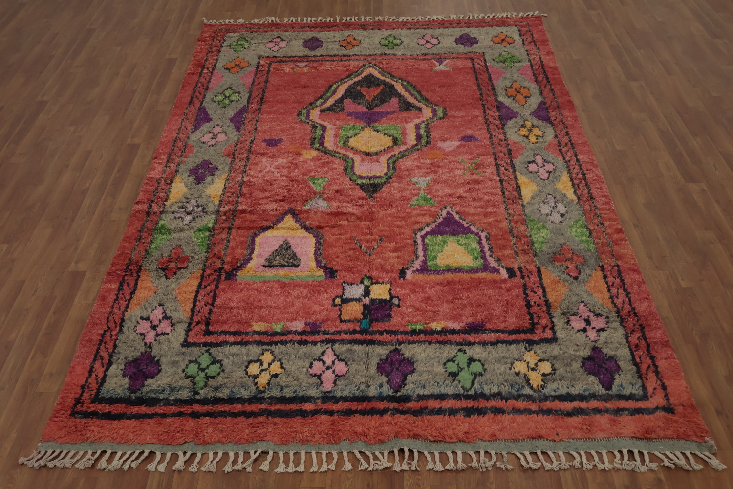 Handmade Plush Moroccan Oriental Area Rug 8x11