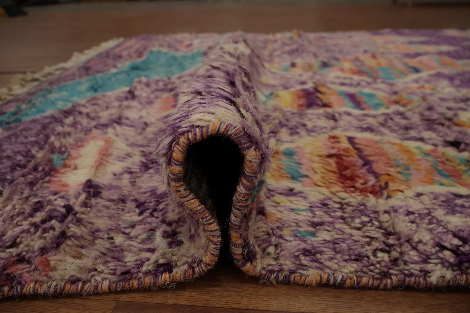 Geometric Purple Moroccan Abstract Area Rug 6x10