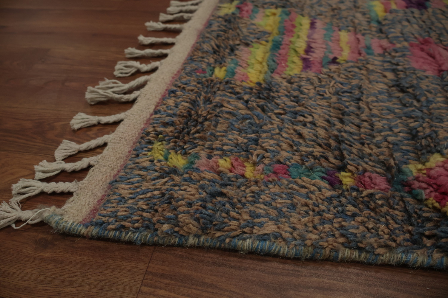 Colorful Plush Moroccan Large Area Rug 9x13 with Tribal Designs