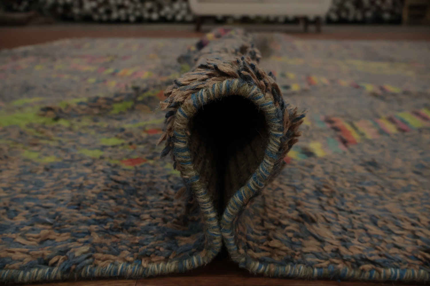 Colorful Plush Moroccan Large Area Rug 9x13 with Tribal Designs