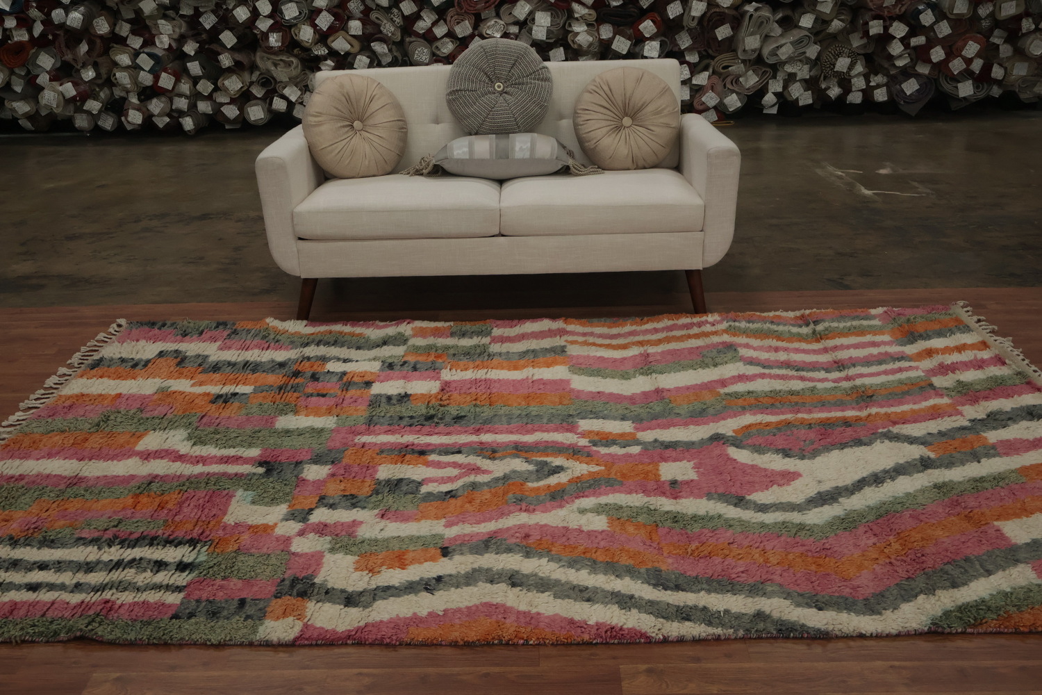 All-Over Moroccan Abstract Area Rug 6x10