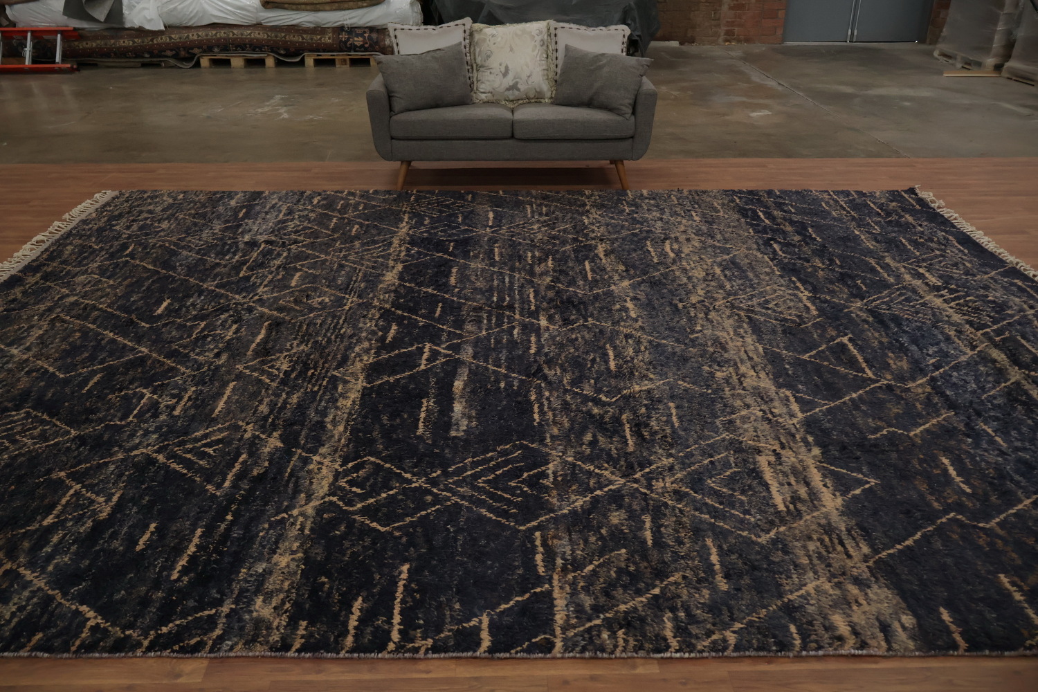 Handmade Plush Moroccan Wool Large Rug 12x16