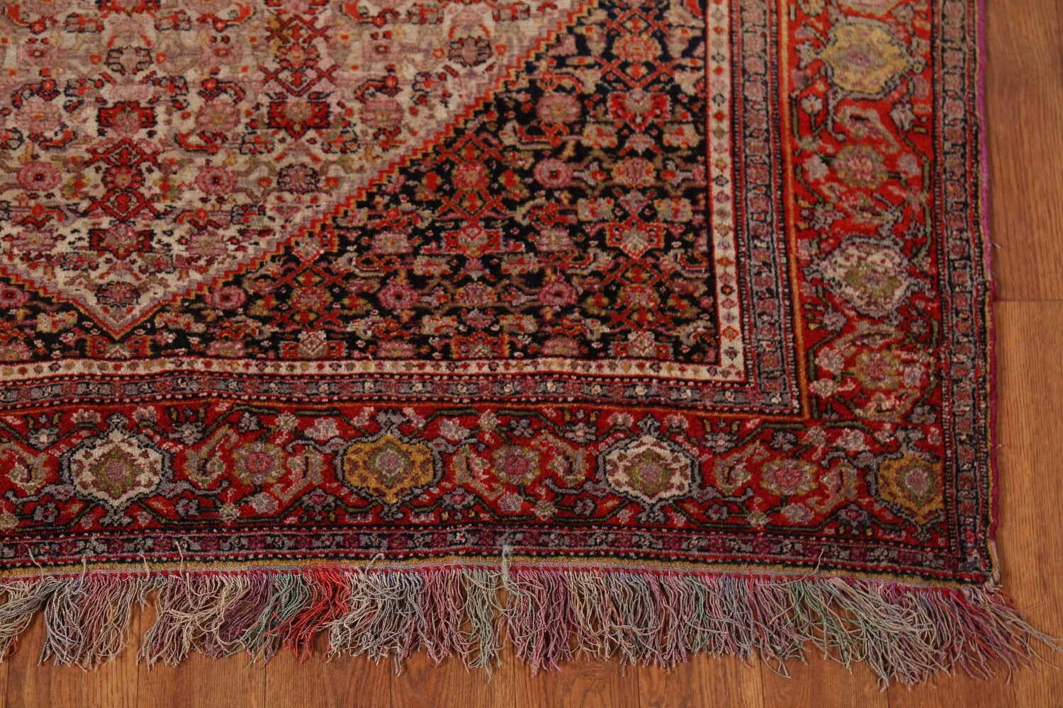 Pre-1900 Vegetable Dye Senneh Haftrang Masterpiece Persian Rug 4x6