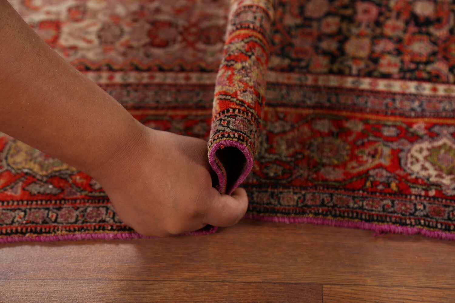 Pre-1900 Vegetable Dye Senneh Haftrang Masterpiece Persian Rug 4x6