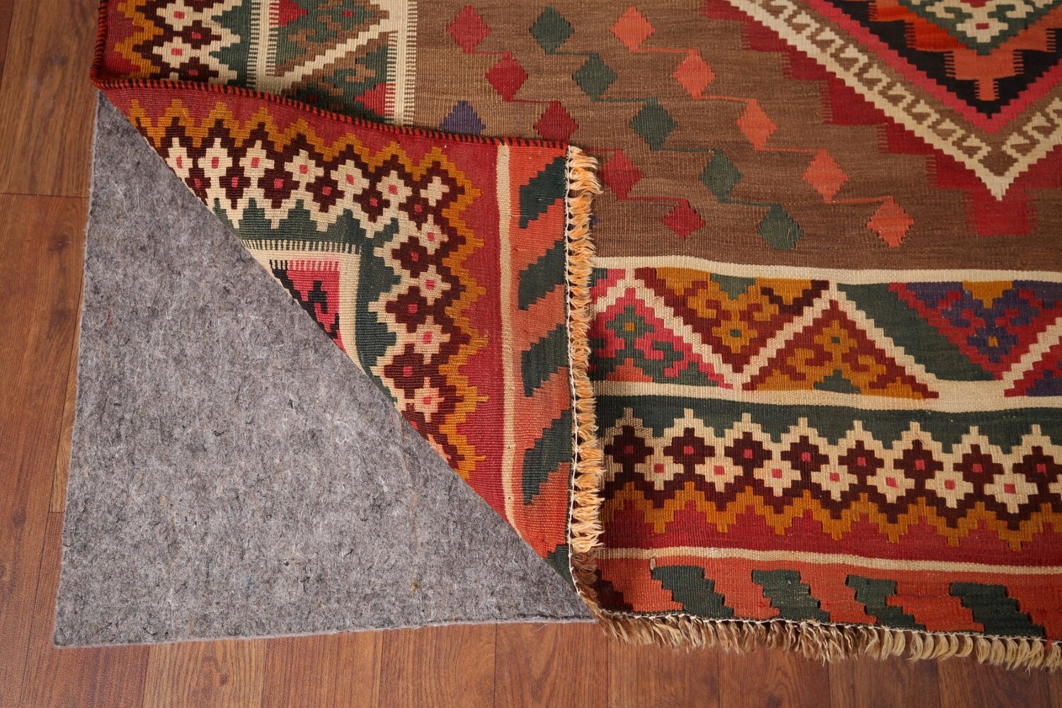 Vegetable Dye Kilim Qashqai Antique Persian Rug 5x8