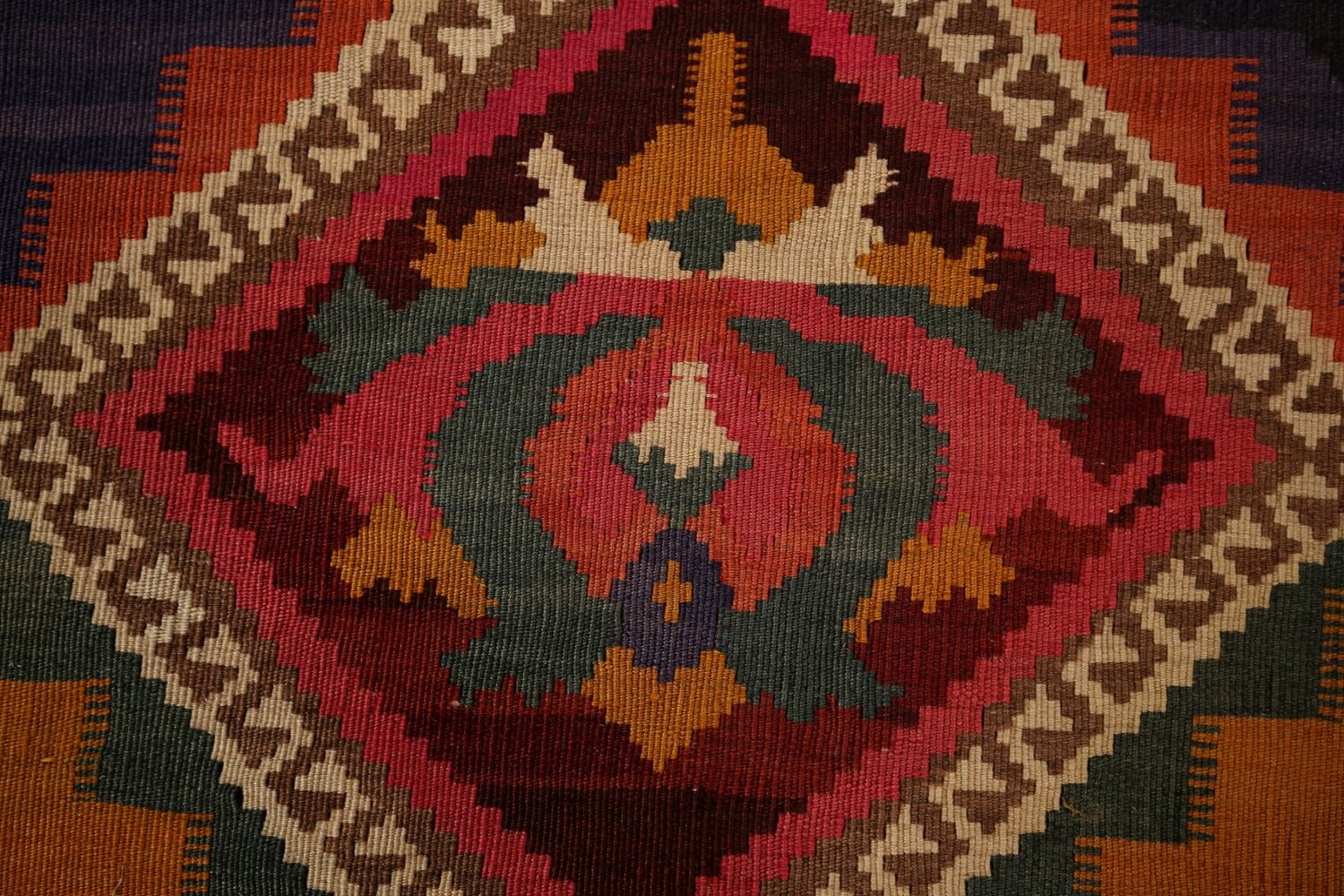 Vegetable Dye Kilim Qashqai Antique Persian Rug 5x8