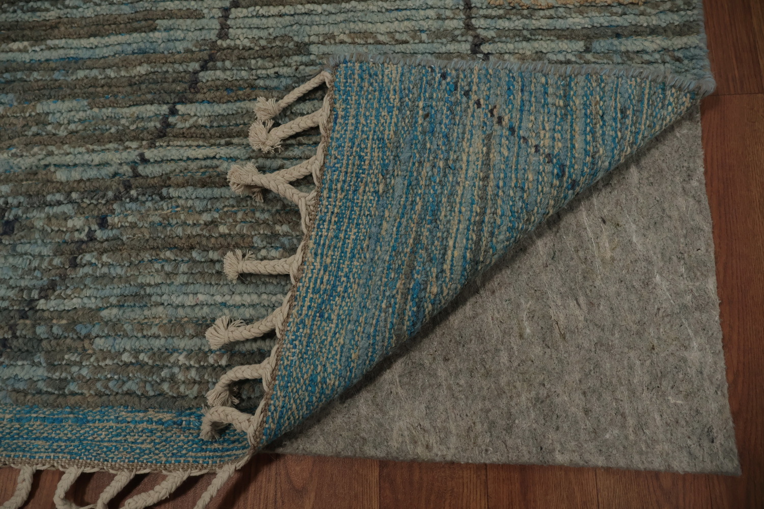 All-Over Trellis Striped Moroccan Area Rug 8x11