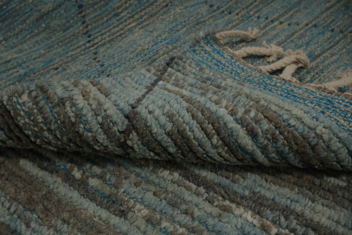 All-Over Trellis Striped Moroccan Area Rug 8x11