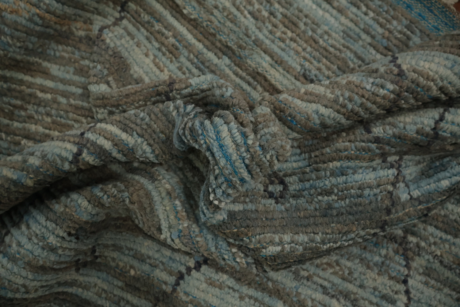 All-Over Trellis Striped Moroccan Area Rug 8x11