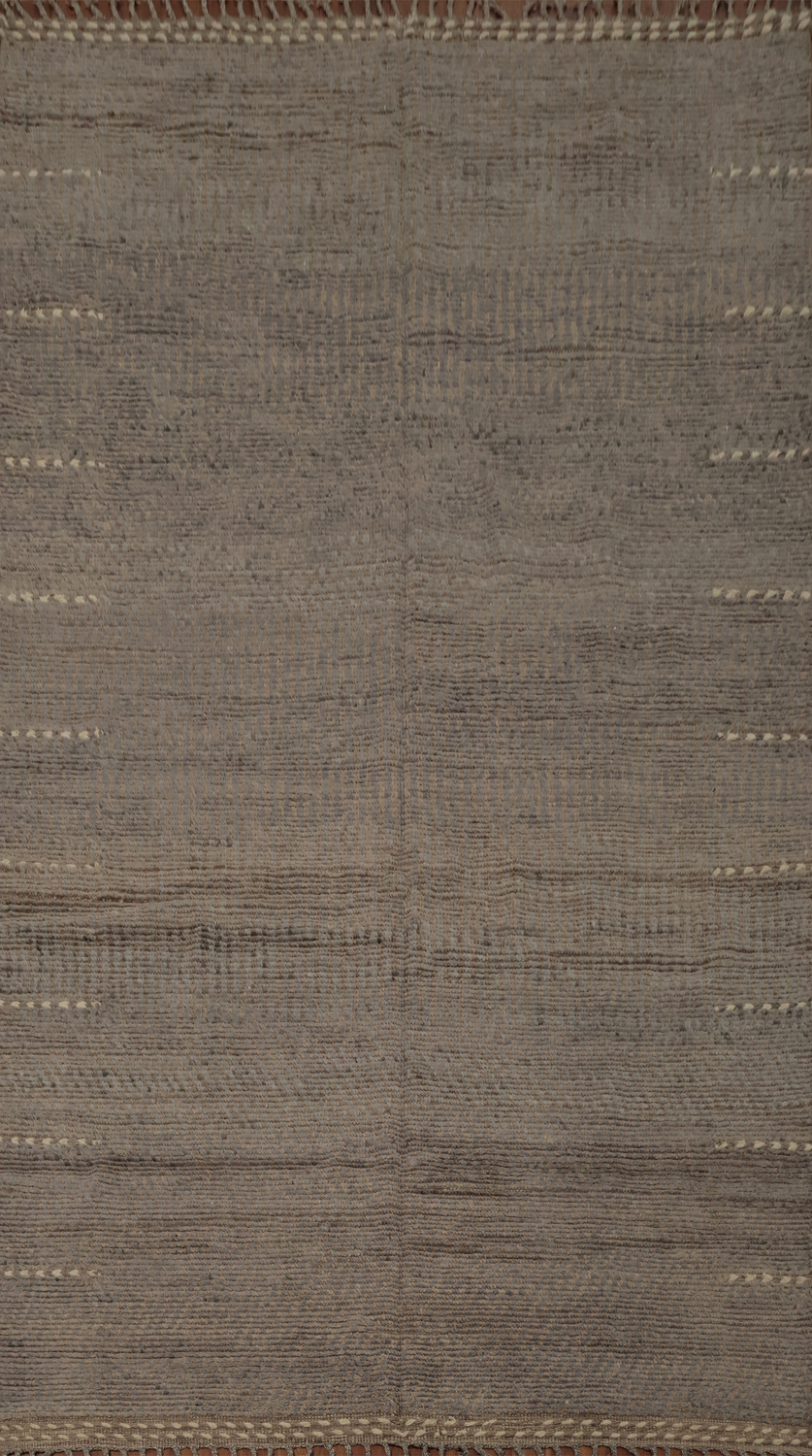 All-Over Striped Moroccan Modern Area Rug 7x11