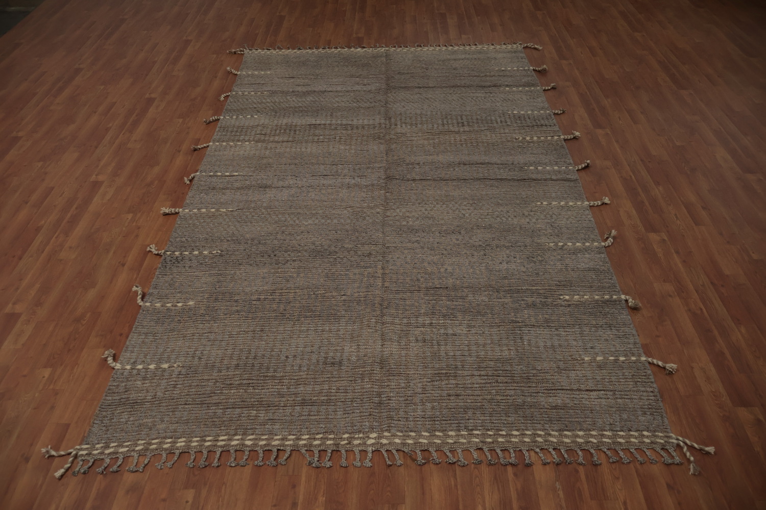 All-Over Striped Moroccan Modern Area Rug 7x11