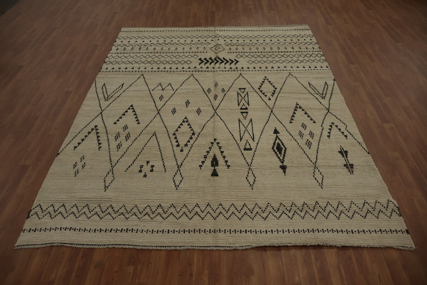 Modern Moroccan Area Rug 8x10 with Geometric Design