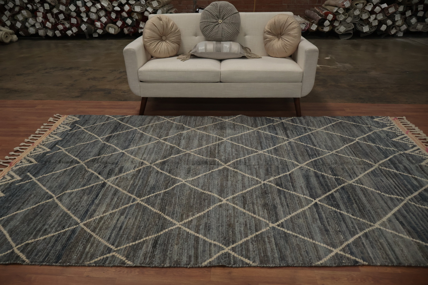 All-Over Trellis Moroccan Living Room Area Rug 6x10