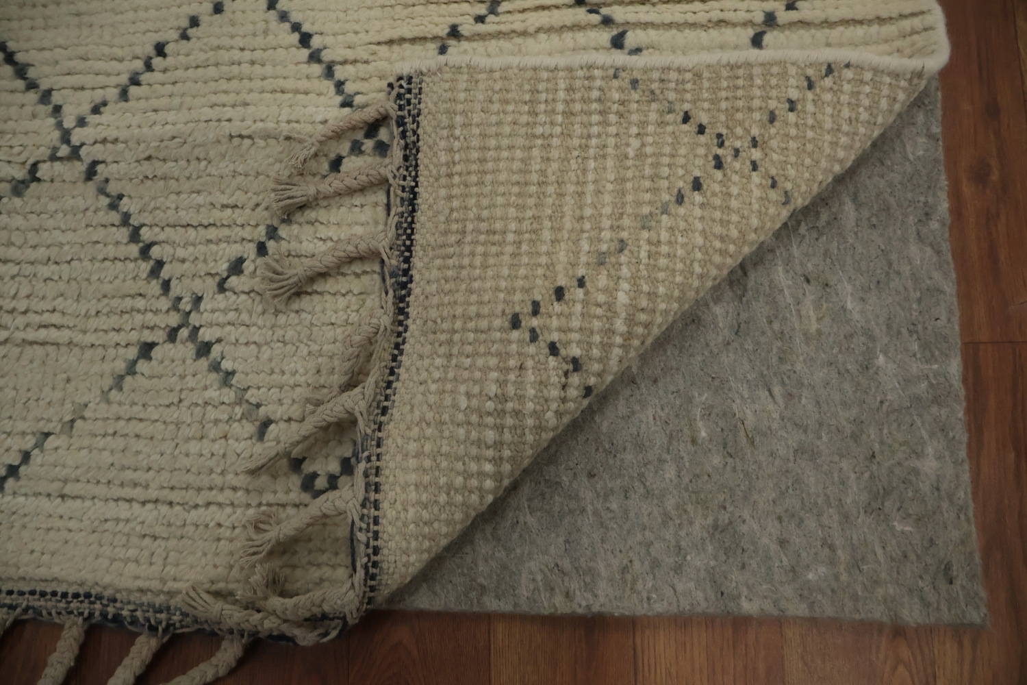 Handmade Wool Ivory Moroccan Area Rug 6x10