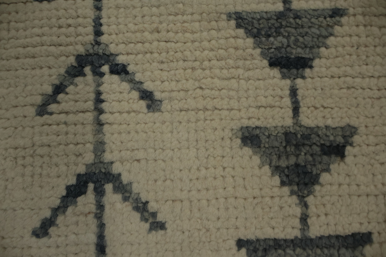 Handmade Wool Ivory Moroccan Area Rug 6x10