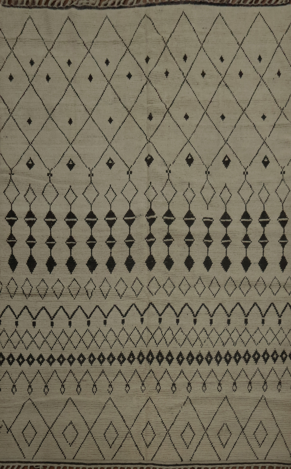 Trellis Wool Moroccan Living Room Area Rug 8x11