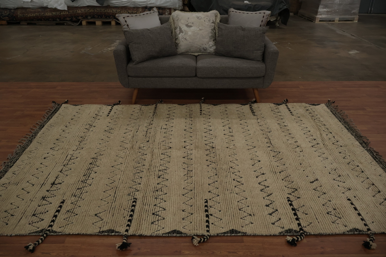 Chevron Style Moroccan Living Room Area Rug 6x10