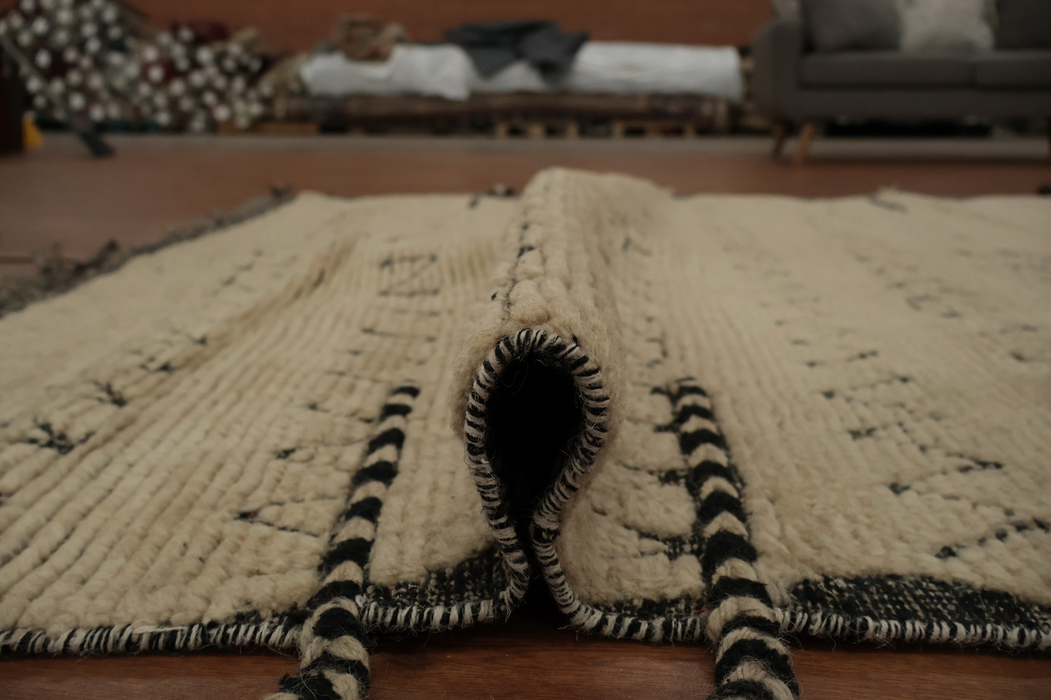 Chevron Style Moroccan Living Room Area Rug 6x10