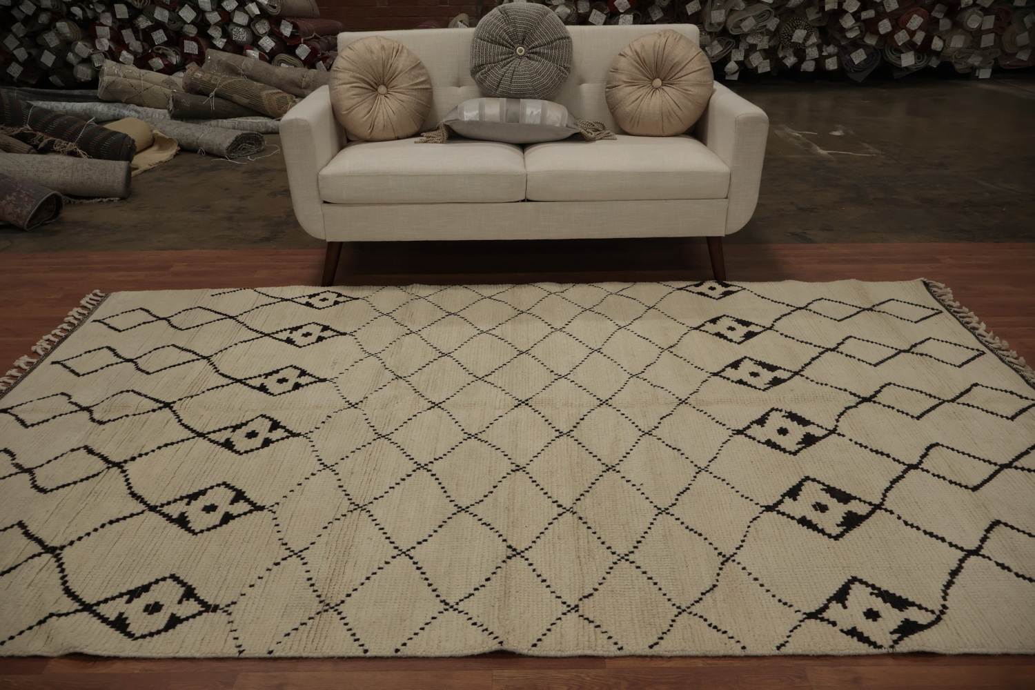 All-Over Trellis Moroccan Oriental Area Rug 6x10