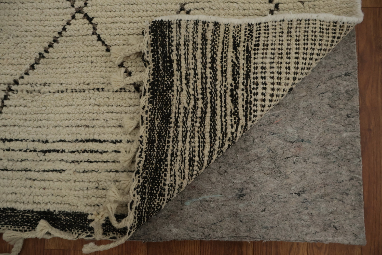 Trellis Wool Handmade Moroccan Living Room Area Rug 5x9
