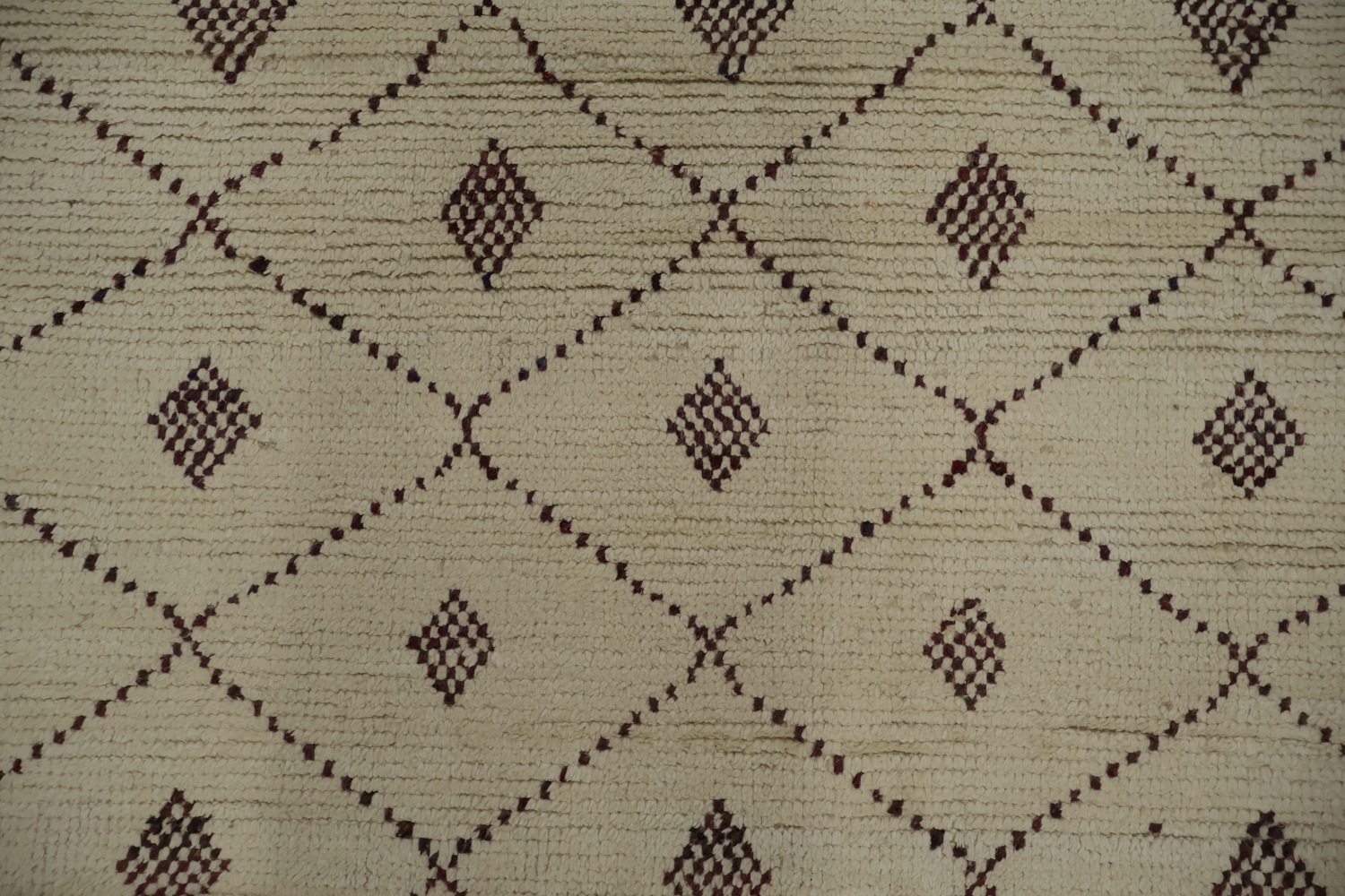 All-Over Trellis Wool Moroccan Large Oriental Rug 10x15