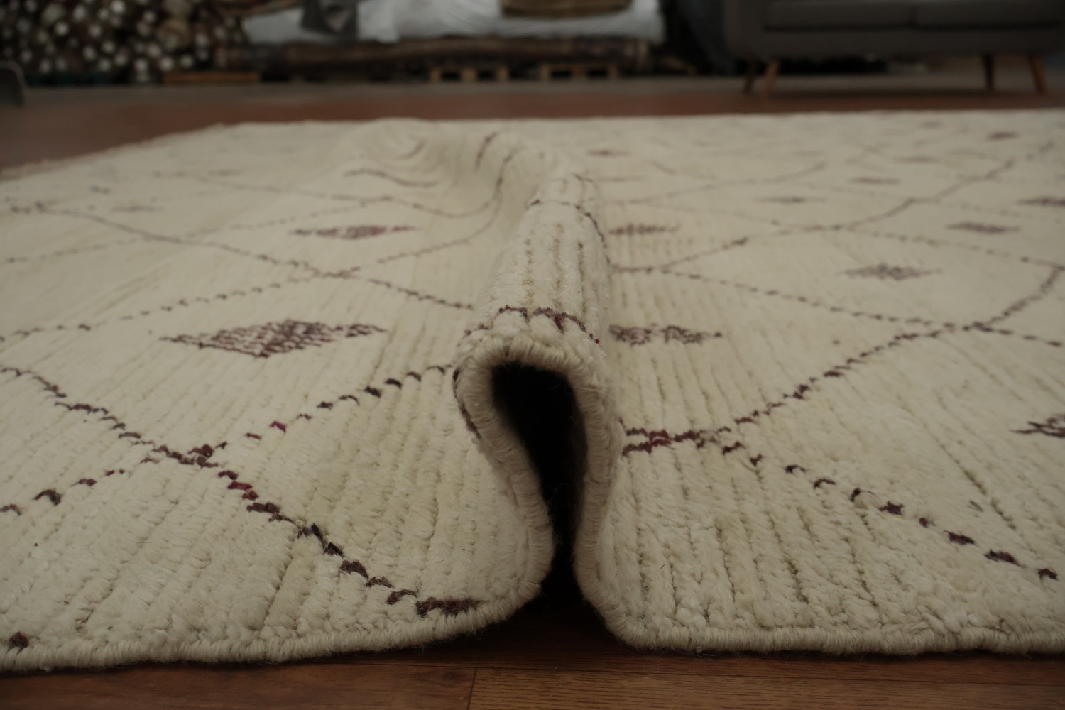 All-Over Trellis Wool Moroccan Large Oriental Rug 10x15