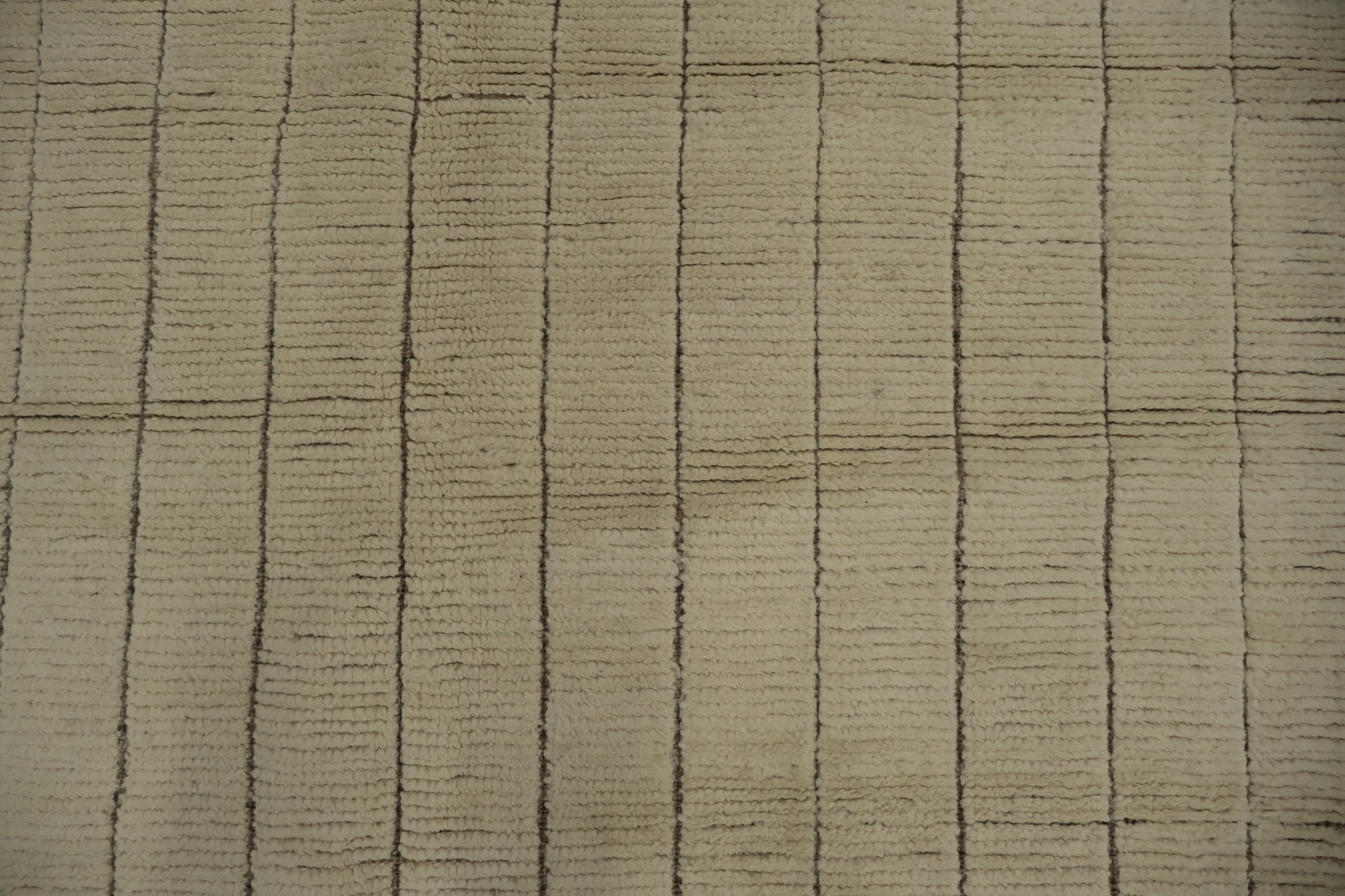 Striped Wool Ivory Moroccan Palace Size Large Rug 14x22