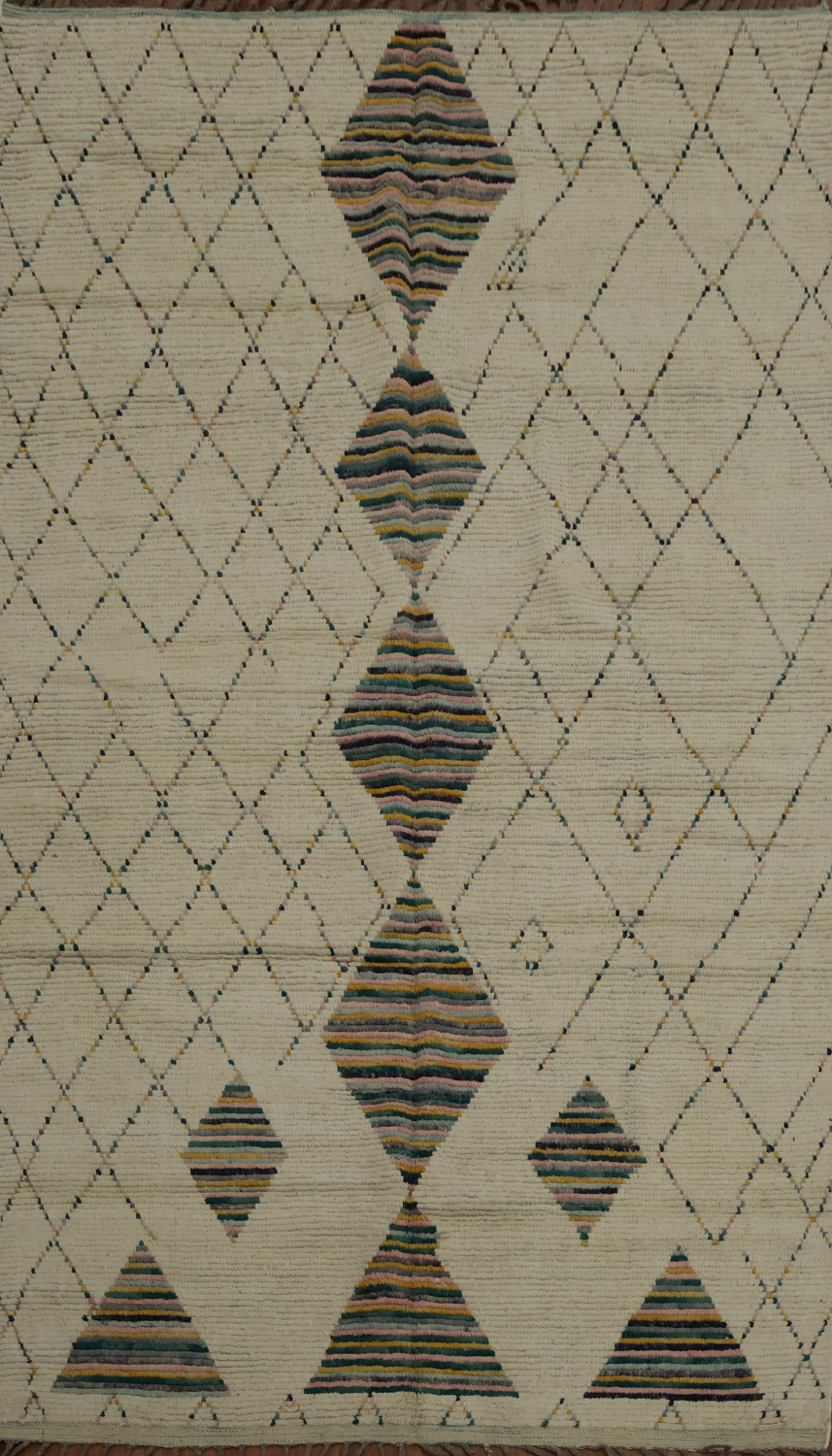 All-Over Trellis Moroccan Oriental Area Rug 6x9