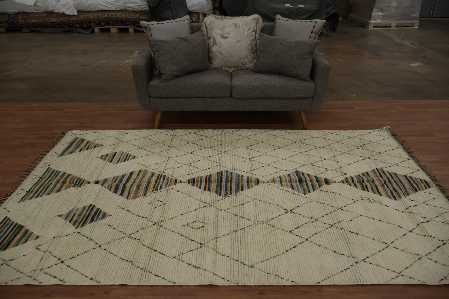 All-Over Trellis Moroccan Oriental Area Rug 6x9